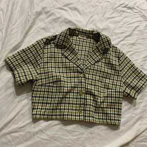 PacSun button up crop top